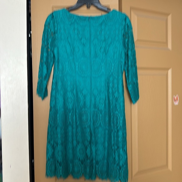 Teal lacy dress - Picture 4 of 7